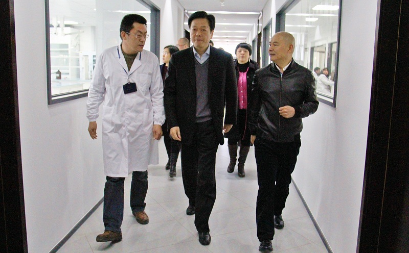 县政协主席罗国安等县向导莅临公司指导事情-佰福国际药业